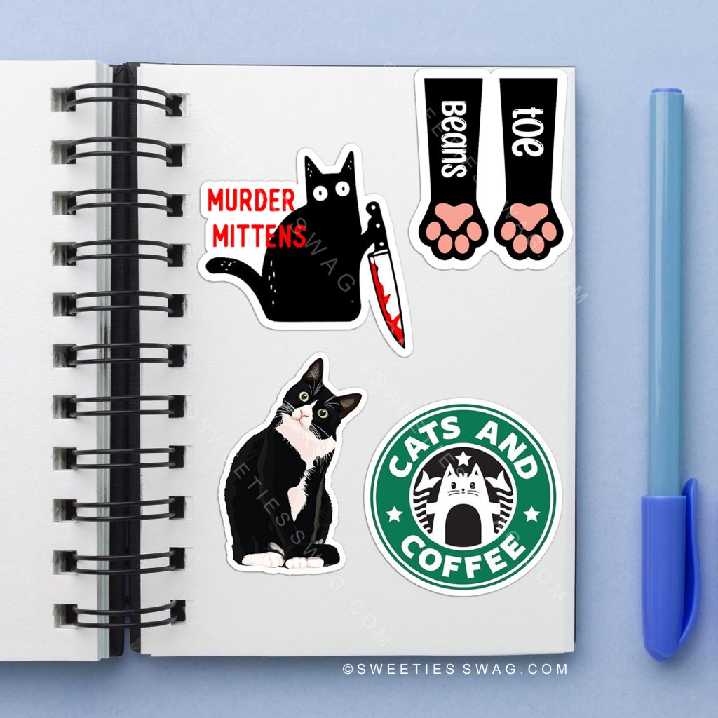 Cat Laptop, Water Bottle, Yeti Stickers