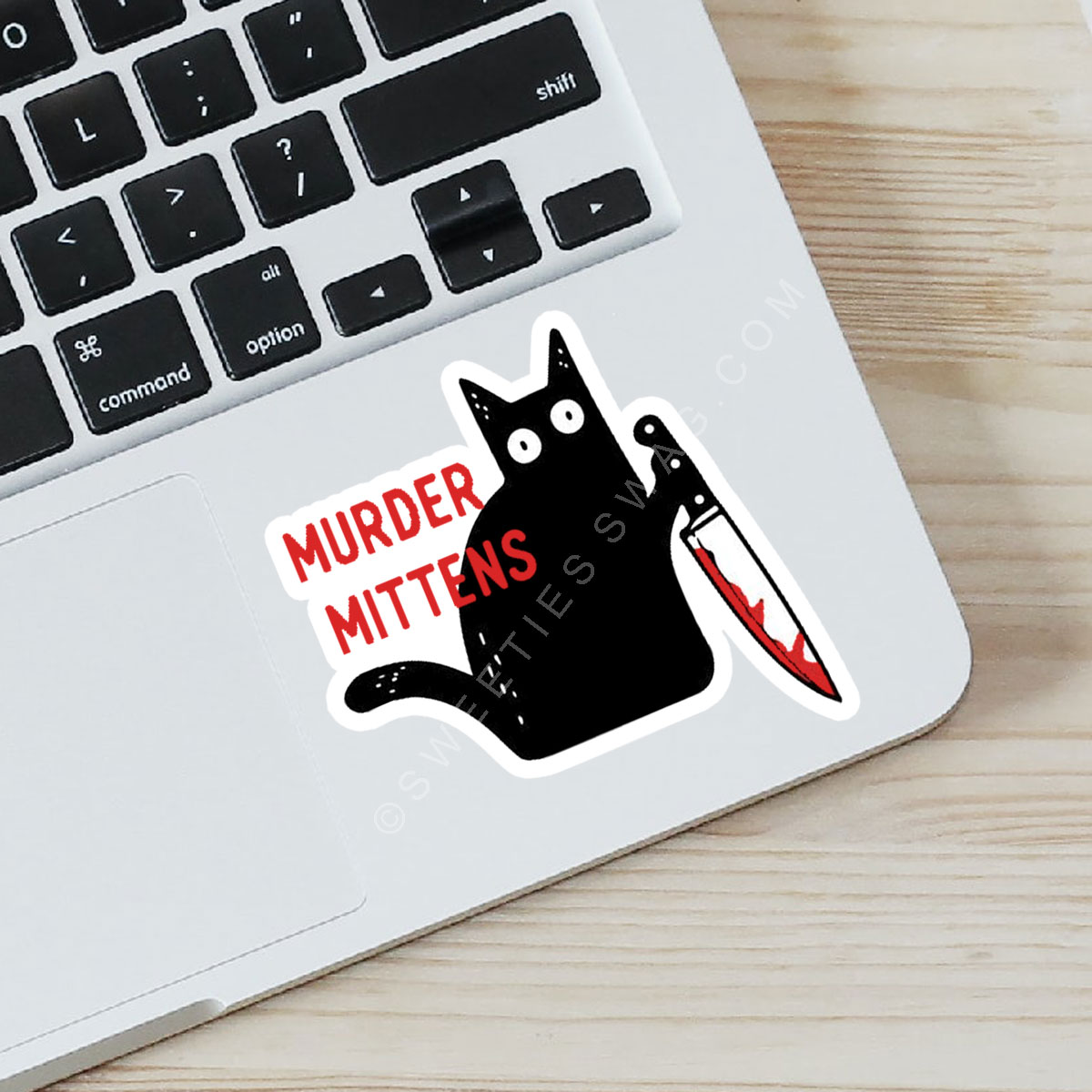 "Murder Mittens" Cat Vinyl Diecut Sticker