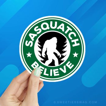 Bigfoot Sasquatch Believe Laptop Bottle Sticker